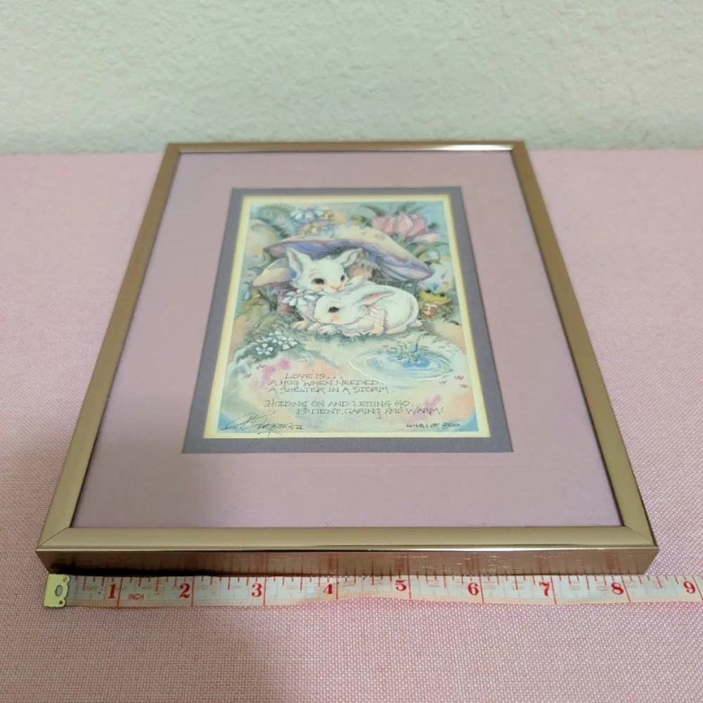 EUC•Signed 1992 Vintage Jody Bergsma Framed Art Print 4481 of 7500